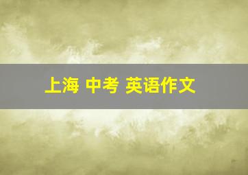 上海 中考 英语作文